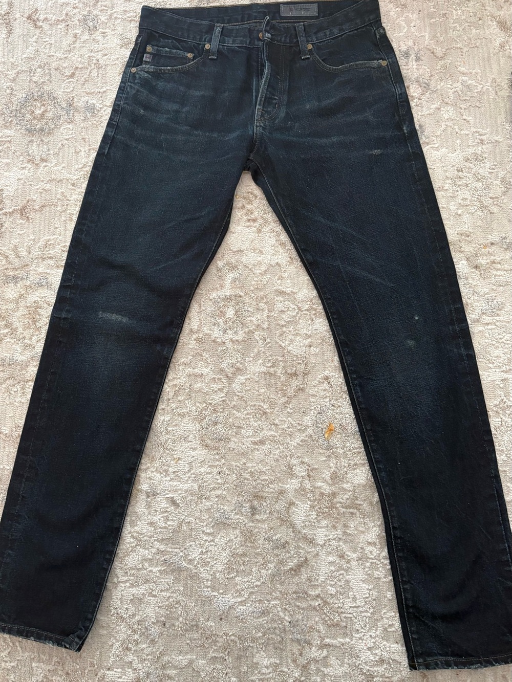 Ag Adriano Goldschmied Men's Slim Straight Jeans - Dark Blue
